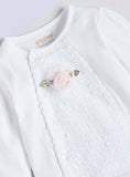 Giggles Lace Detailed Closed Feet Sleepsuit with Long Sleeves
