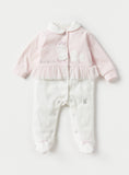 Giggles Pink Duck Family Embroidered Fleece Sleepsuit (winter)