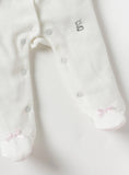 Giggles Pink Duck Family Embroidered Fleece Sleepsuit (winter)