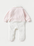 Giggles Pink Duck Family Embroidered Fleece Sleepsuit (winter)
