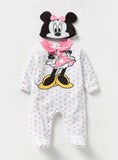 Minnie Mouse Embroidered Fleece Sleepsuit With Cap (winter)