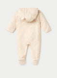 Juniors Pink Heart Embossed Hooded & Padded Sleepsuit (winter)