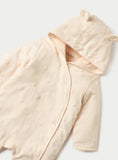 Juniors Pink Heart Embossed Hooded & Padded Sleepsuit (winter)