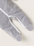 Juniors Grey Fleece Bunny & Moon Embroidered Hooded Sleepsuit (winter)