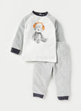 Juniors Grey Music Bear Fleece Shirt & Pyjama Set (Set Of 2) (winter)