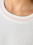 Juniors White Knitted Heart Sequins Shirt & Tights (Set Of 2) (Winter)