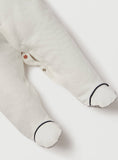 Giggles Grey Knitted Bow Sleepsuit (Winter)