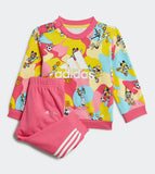 Adidas Colorful Mickey & Minnie Printed Shirt & Jog Pants (Set Of 2) (Winter)