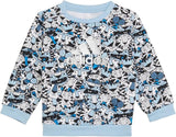 Adidas Blue All Over Lion Printed Shirt & Jog Pants (Set Of 2) (Winter)