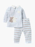 Giggles Bunny & Star Printed Fleece Shirt & Pyjama Set (winter)