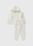Matalan Solid White Fleece Hoodie & Jog Pants (Set Of 2) (winter)