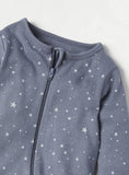 Juniors All Over Star Printed Zipped Sleepsuit