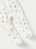 Juniors All Over Animal Printed Zipped Sleepsuit