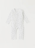 Juniors grey elephantembossedopenfeet sleepsuit (Set of 3)