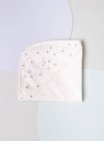 Giggles Floral Detail Receiving Blanket