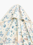 Juniors All-Over Unicorn Print Hooded Receiving Blanket