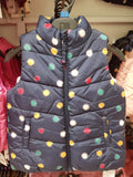 Mothercare Navy Polka dots sleeveless jacket (Winter)