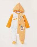 Juniors Penguin & Aeroplane Fleece Hooded Closedfeet sleepsuit (Winter)