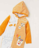 Juniors Penguin & Aeroplane Fleece Hooded Closedfeet sleepsuit (Winter)