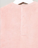 Juniors Pink Fleece Cat Face Closedfeet Sleepsuit (Winter)