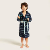 Junior Navy Stripped Bathrobe (Soft Towel Stuff)