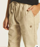 Eligo beige pants with drawstring