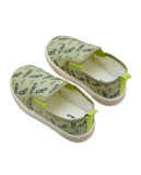 R&B green cat slip on shoes