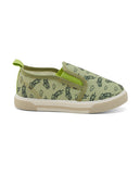 R&B green cat slip on shoes