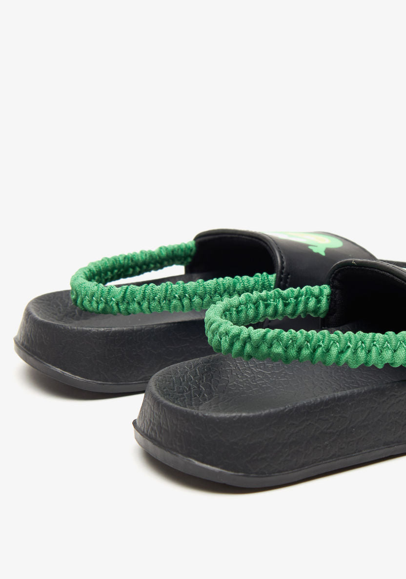 Shoemart Monster slides with backstrap Little Bees Closet