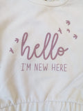 Juniors hello I'm new here sweatshirt (New) (Winter)