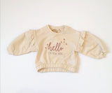 Juniors hello I'm new here sweatshirt (New) (Winter)