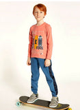 Juniors Pink Fullsleeves NewYork Skates Tshirt