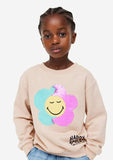 H&M smiley sequins sweatshirt (Fleece lined) (Winter)