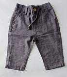 Giggles boys grey pants with button closure & drawstring