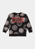 Marvel Black Fullsleeves Inner Fleece Sweatshirt (Winter)