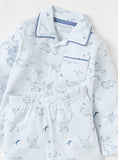 Juniors All Over Dino & Hippo Printed Shirt & Pyjama Set (Set Of 2)