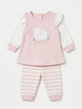 Juniors Sheep Embroidered Fleece Shirt & Pyjama Set (Set Of 2) (winter)