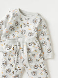 Juniors Grey All Over Flower Printed Shirt & Jog Pants (Set Of 2) (winter)