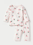 Juniors All Over Strawberry Printed Shirt & Pyjama Set (Set Of 2)