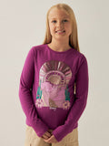 Juniors Sequins Groovy Girls Tshirt