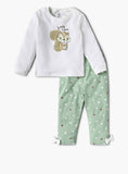Juniors Lovely Squirrel Printed Shirt & Pyjama Set (Set Of 2)
