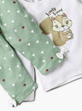 Juniors Lovely Squirrel Printed Shirt & Pyjama Set (Set Of 2)
