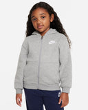 Nike Solid Grey Fleece Lined Zipped Hoodie (winter)
