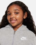 Nike Solid Grey Fleece Lined Zipped Hoodie (winter)