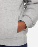 Nike Solid Grey Fleece Lined Zipped Hoodie (winter)