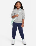 Nike Solid Grey Fleece Lined Zipped Hoodie (winter)