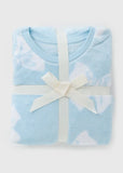 Matalan Blue All Over Bow Printed Fleece Shirt & Pyjama Set (Set Of 2)  (winter)