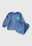 Matalan blue dino Embroidered Fleece shirt & pyjama (set of 2) (winter)