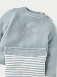 Juniors blue star knitted shirt & pyjama (set of 2) (winter)