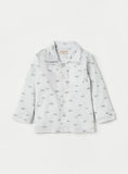 Giggles All Over Grey Cloud Printed Shirt & Pyjama Set (Set Of 2)